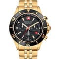 Swiss Military Hanowa Swiss Military Hanowa Flagship SMWGI2100710  SMWGI2100710 кварцевые мужские часы  черный циферблат, браслет сталь c pvd покрытием — вид спереди