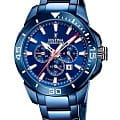 Festina Festina Chrono Bike F20643/1  F20643/1 кварцевые мужские часы  синий циферблат, браслет сталь c pvd покрытием — вид спереди
