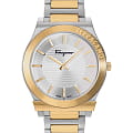 Salvatore Ferragamo Salvatore Ferragamo Gancini SFMP00722  SFMP00722 кварцевые мужские часы серебристый циферблат, браслет сталь с ip покрытием — вид спереди
