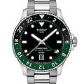 Tissot Tissot Seastar 1000 Quartz Gmt T120.852.11.051.00 Seastar 1000 T1208521105100 кварцевые мужские часы черный циферблат, браслет нержавеющая сталь 316l — вид спереди