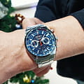 Seiko SSB407P1 наручные мужские часы застежка крупным планом