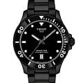 Tissot Tissot Seastar 1000 Quartz 40mm T120.410.33.051.00 Seastar 1000 T1204103305100 кварцевые мужские часы  черный циферблат, браслет сталь c pvd покрытием — вид спереди