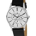 Jacques Lemans Jacques Lemans 1-1929H  1-1929H кварцевые мужские часы серебристый циферблат, браслет кожаный — вид спереди