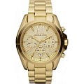 Michael Kors Michael Kors Portia MK5605  MK5605 кварцевые женские часы  желтый циферблат, браслет нержавеющая сталь + золото 18к — вид спереди
