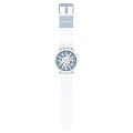 Белый Swatch Swatch Big Bold Bioceramic Lacquered SB03N103 на белом фоне — вид анфас