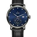 Rado Rado Petite Seconde R14053716 Automatic R14053716 механические мужские часы синий циферблат, браслет кожаный — вид спереди
