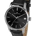 Jacques Lemans Jacques Lemans Classic 1-2074A  1-2074A кварцевые женские часы черный циферблат, браслет кожаный — вид спереди