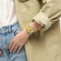Swatch Swatch New Gent SUOZ354 кварцевые женские часы часы крупный план желтый циферблата
