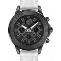 Plein Sport Plein Sport Glam Chrono PSMEA0324  PSMEA0324 кварцевые мужские часы  черный циферблат, браслет силикон — вид спереди