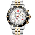 Swiss Military Hanowa Swiss Military Hanowa Flagship X Chrono SMWGI2100760  SMWGI2100760 кварцевые мужские часы белый циферблат, браслет сталь с ip покрытием — вид спереди