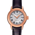 Tissot Tissot Carson Automatic Lady T085.207.36.013.00 Carson T0852073601300 механические женские часы белый циферблат, браслет кожаный — вид спереди