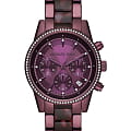 Michael Kors Michael Kors Runway Slim MK6720  MK6720 кварцевые женские часы фиолетовый циферблат, браслет сталь с ip покрытием — вид спереди