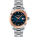 Tissot Tissot T-My Lady Automatic 18K Gold T930.007.41.046.00 T My Lady T9300074104600 механические женские часы синий циферблат, браслет нержавеющая сталь — вид спереди