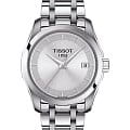 Tissot Tissot Couturier Lady T035.210.11.031.00 Couturier T0352101103100 кварцевые женские часы белый циферблат, браслет нержавеющая сталь — вид спереди