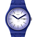 Swatch Swatch New Gent SUON716  SUON716 кварцевые мужские часы белый циферблат, браслет силикон — вид спереди