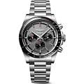 Longines Longines Conquest L3.836.4.52.9  L38364529 механические мужские часы  серый циферблат, браслет нержавеющая сталь — вид спереди
