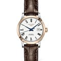 Longines Longines Record Collection L2.321.5.11.2  L23215112 механические женские часы белый циферблат, браслет кожаный — вид спереди