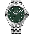 Raymond Weil Raymond Weil Tango 8160-ST-52041  8160-ST-52041 кварцевые мужские часы зеленый циферблат, браслет нержавеющая сталь — вид спереди