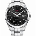 Swiss Military by Chrono Swiss Military by Chrono SMA34085.01  SMA34085.01 механические мужские часы  черный циферблат, браслет нержавеющая сталь — вид спереди