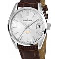 Jacques Lemans Jacques Lemans Classic 1-1912B  1-1912B кварцевые женские часы серебристый циферблат, браслет кожаный — вид спереди