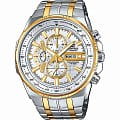 Casio Casio Edifice EFR-549SG-7A EFR EFR-549SG-7A кварцевые мужские часы серебристый циферблат, браслет сталь c pvd покрытием — вид спереди