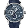 Mido Mido Baroncelli Moonphase M027.625.17.041.00  M0276251704100 механические мужские часы синий циферблат, браслет каучук — вид спереди