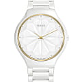 Rado Rado True Thinline Gem R27007702  R27007702 кварцевые женские часы  белый циферблат, браслет керамика — вид спереди