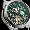 Stuhrling Stuhrling Navigator 1012.02 механические мужские часы часы, крупный план зеленый циферблат