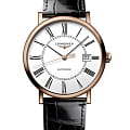 Longines Longines Elegant Collection L4.787.8.11.4  L47878114 механические мужские часы  белый циферблат, браслет кожаный — вид спереди