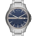 Armani Exchange Armani Exchange Hampton AX2451  AX2451 кварцевые мужские часы синий циферблат, браслет нержавеющая сталь — вид спереди