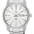 Seiko Seiko 5 Regular SNKP09K1S  SNKP09K1S механические мужские часы белый циферблат, браслет нержавеющая сталь — вид спереди