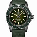 Breitling Breitling Superocean Automatic 46 Black Steel M173681A1L1S1  M173681A1L1S1 механические мужские часы зеленый циферблат, браслет каучук — вид спереди