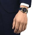 Tissot Tissot Gentleman Powermatic 80 Silicium 18K Gold T927.407.46.041.01 Gentleman наручные мужские часы фото под углом.