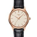 Tissot Tissot Excellence Lady 18K Gold T926.210.76.261.01  T9262107626101 кварцевые женские часы  бежевый циферблат, браслет кожаный — вид спереди