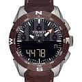 Tissot Tissot T-Touch Expert Solar II Swiss Edition T110.420.46.051.00 T Touch T1104204605100 кварцевые мужские часы  коричневый циферблат, браслет кожаный — вид спереди