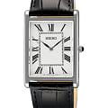 Seiko Seiko Conceptual Series Dress SWR103P1  SWR103P1 кварцевые мужские часы белый циферблат, браслет кожаный — вид спереди