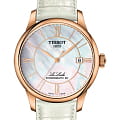 Tissot Tissot Le Locle Powermatic 80 Lady T006.407.36.118.00 Le Locle Automatic T0064073611800 механические женские часы перламутровый циферблат, браслет кожаный — вид спереди