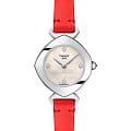 Tissot Tissot Femini-T T113.109.16.116.00  T1131091611600 кварцевые женские часы перламутровый циферблат, браслет кожаный — вид спереди