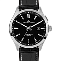 Jacques Lemans Jacques Lemans Classic 1-2130A  1-2130A кварцевые мужские часы черный циферблат, браслет кожаный — вид спереди