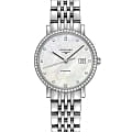 Longines Longines Elegant Collection L4.310.0.87.6  L43100876 механические мужские часы перламутровый циферблат, браслет нержавеющая сталь — вид спереди