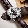Оригинальные часы Aerowatch Aerowatch Les Grandes Classiques Chrono Moon Phase Limited Edition 69989 AA04 механические калибр механизма valjoux 7750 общий вид