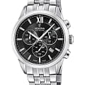 Festina Festina Swiss Made F20040/4  F20040/4 кварцевые мужские часы  черный циферблат, браслет нержавеющая сталь — вид спереди