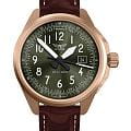 Aviator Aviator Airacobra 43 Type B V.1.38.2.324.4  V.1.38.2.324.4 кварцевые мужские часы зеленый циферблат, браслет кожаный — вид спереди