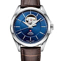 Swiss Military by Chrono Swiss Military by Chrono SMA34085.35  SMA34085.35 механические мужские часы  синий циферблат, браслет кожаный — вид спереди