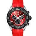 TAG Heuer TAG Heuer Formula 1 CAZ101AN.FT8055  CAZ101AN.FT8055 кварцевые мужские часы красный циферблат, браслет каучук — вид спереди