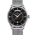 Certina Certina DS-1 Day Date C029.430.11.051.00 DS 1 C0294301105100 механические мужские часы черный циферблат, браслет нержавеющая сталь — вид спереди