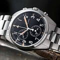 Hamilton Hamilton Khaki Aviation Pilot Pioneer Chrono H76522131 мужские часы черный циферблат на запястье