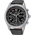 Seiko Seiko Conceptual Series Dress SPC133P1  SPC133P1 кварцевые мужские часы черный циферблат, браслет кожаный — вид спереди