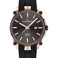 Jacques Lemans Jacques Lemans Derby 1-2203B  1-2203B механические мужские часы черный циферблат, браслет силикон — вид спереди