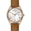 Guess Guess Dress Steel GW0357L2  GW0357L2 кварцевые женские часы белый циферблат, браслет кожаный — вид спереди